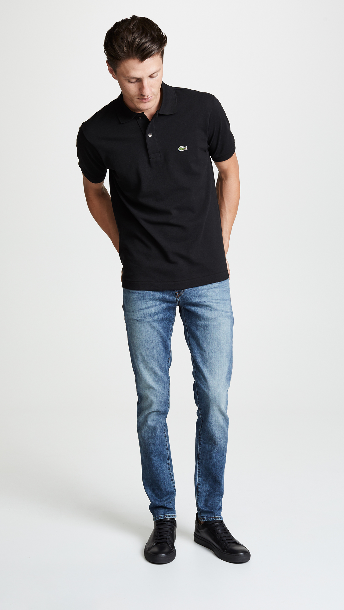 Foto 6 pulgar | Polo Lacoste Classic Chine L.12.12 Para Hombre Negro - Venta Internacional.