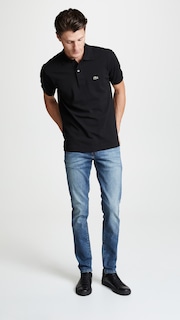 Foto 5 | Polo Lacoste Classic Chine L.12.12 Para Hombre Negro - Venta Internacional.