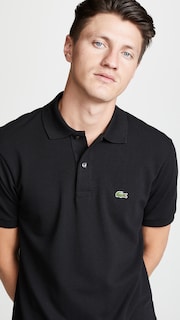 Foto 6 | Polo Lacoste Classic Chine L.12.12 Para Hombre Negro - Venta Internacional.