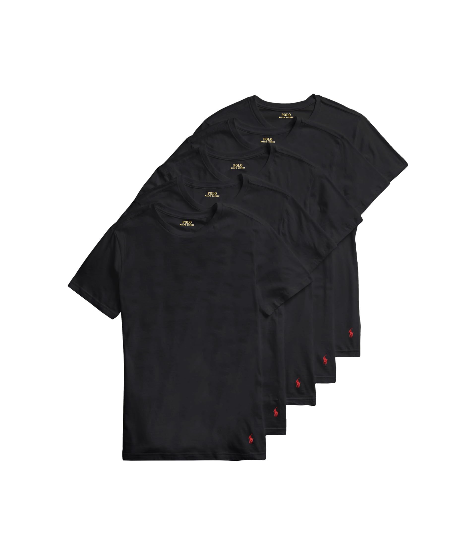 Foto 2 pulgar | Conjunto De Camisetas Polo Ralph Lauren P5 Slim Fit Crews Negro/rojo - Venta Internacional.