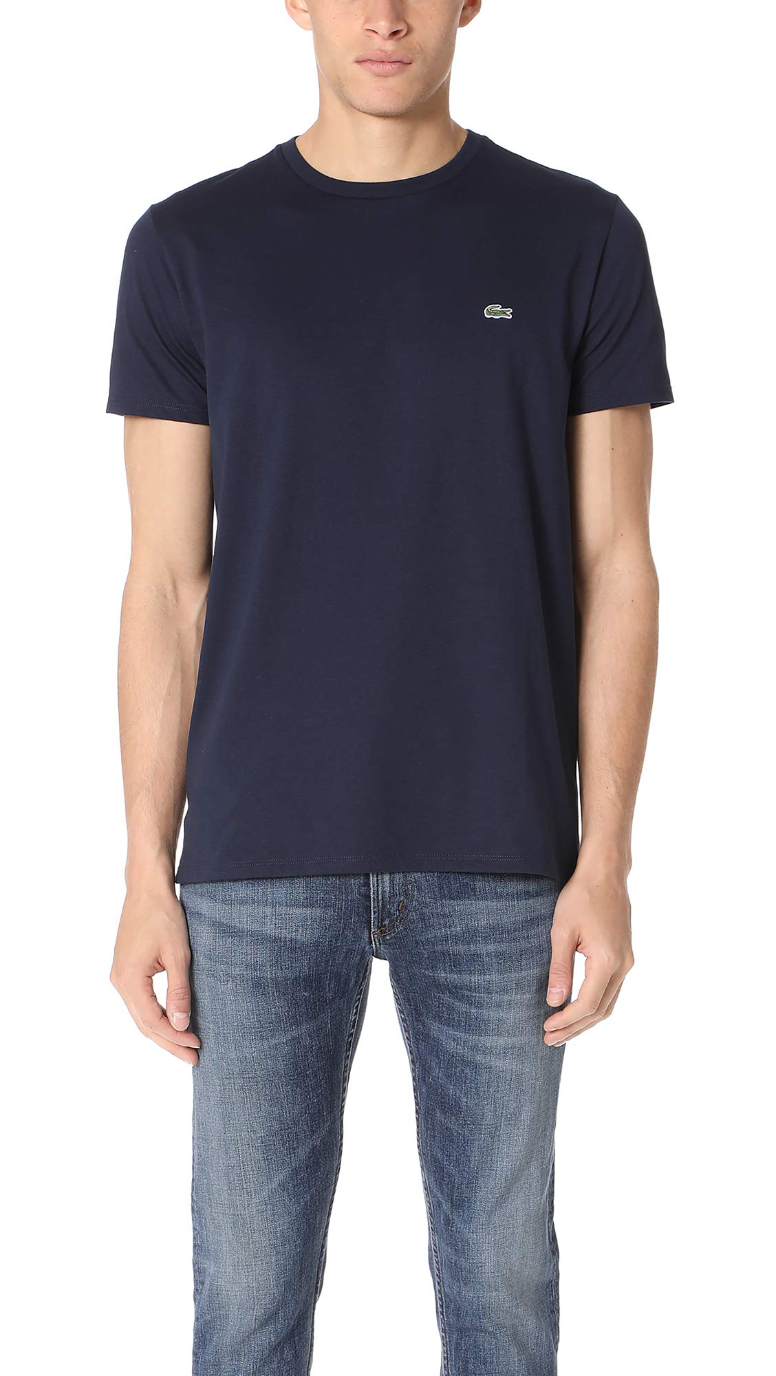 Foto 2 pulgar | Camiseta Lacoste De Algodón Pima De Manga Corta Con Cuello Redondo Para Hombre - Venta Internacional.