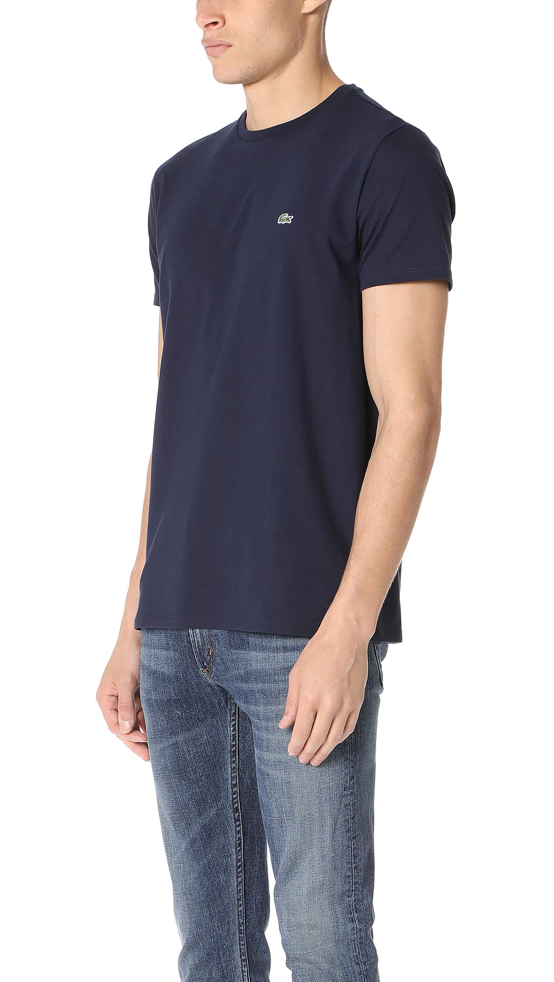 Foto 5 pulgar | Camiseta Lacoste De Algodón Pima De Manga Corta Con Cuello Redondo Para Hombre - Venta Internacional.