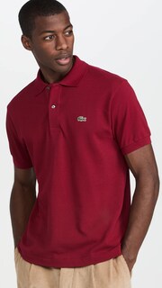 Foto 2 | Polo Lacoste Classic Chine L.12.12 Para Hombre Rojo Burdeos - Venta Internacional.