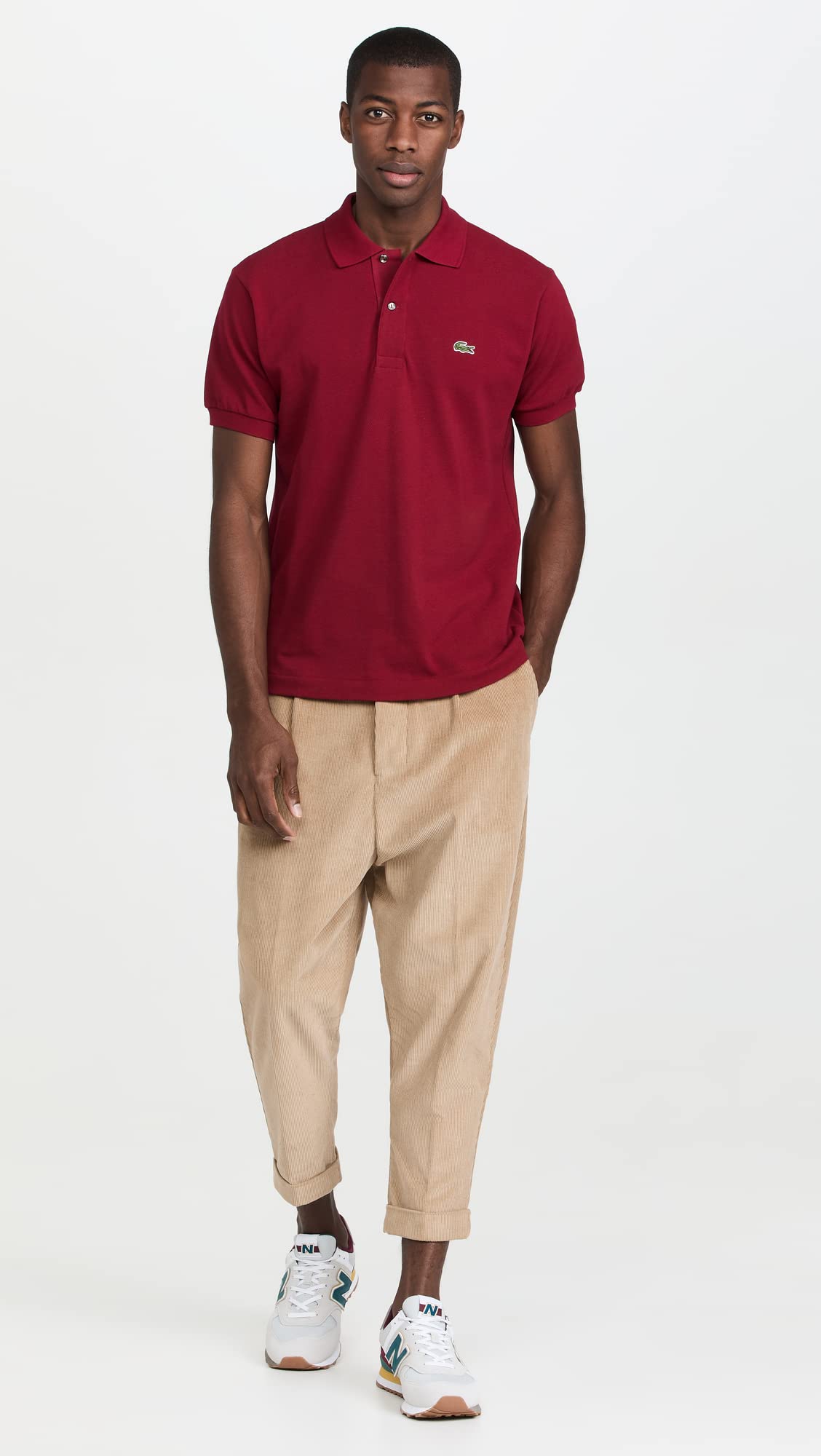 Foto 6 pulgar | Polo Lacoste Classic Chine L.12.12 Para Hombre Rojo Burdeos - Venta Internacional.