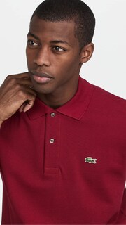 Foto 6 | Polo Lacoste Classic Chine L.12.12 Para Hombre Rojo Burdeos - Venta Internacional.