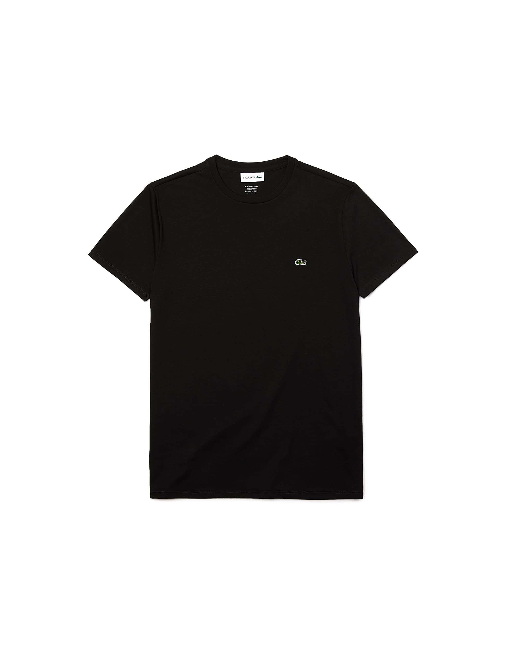 Foto 2 pulgar | Camiseta Lacoste De Algodón Pima De Manga Corta Para Hombre, Color Negro - Venta Internacional.