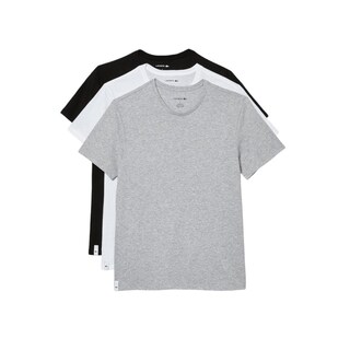 Foto 1 | Camiseta Lacoste Para Hombre, 100% Algodón, Corte Regular, Cuello Redondo, Paquete De 3 - Venta Internacional.