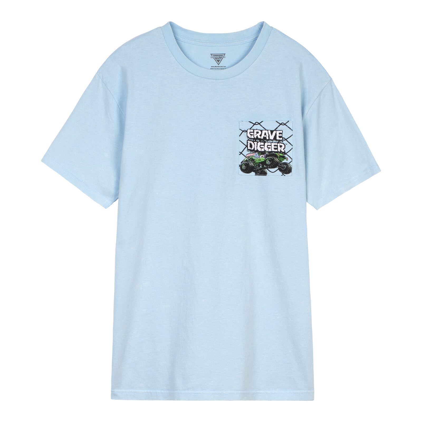 Foto 2 pulgar | Camiseta Monster Jam Grave Digger Truck Para Hombre Azul Pálido M - Venta Internacional.