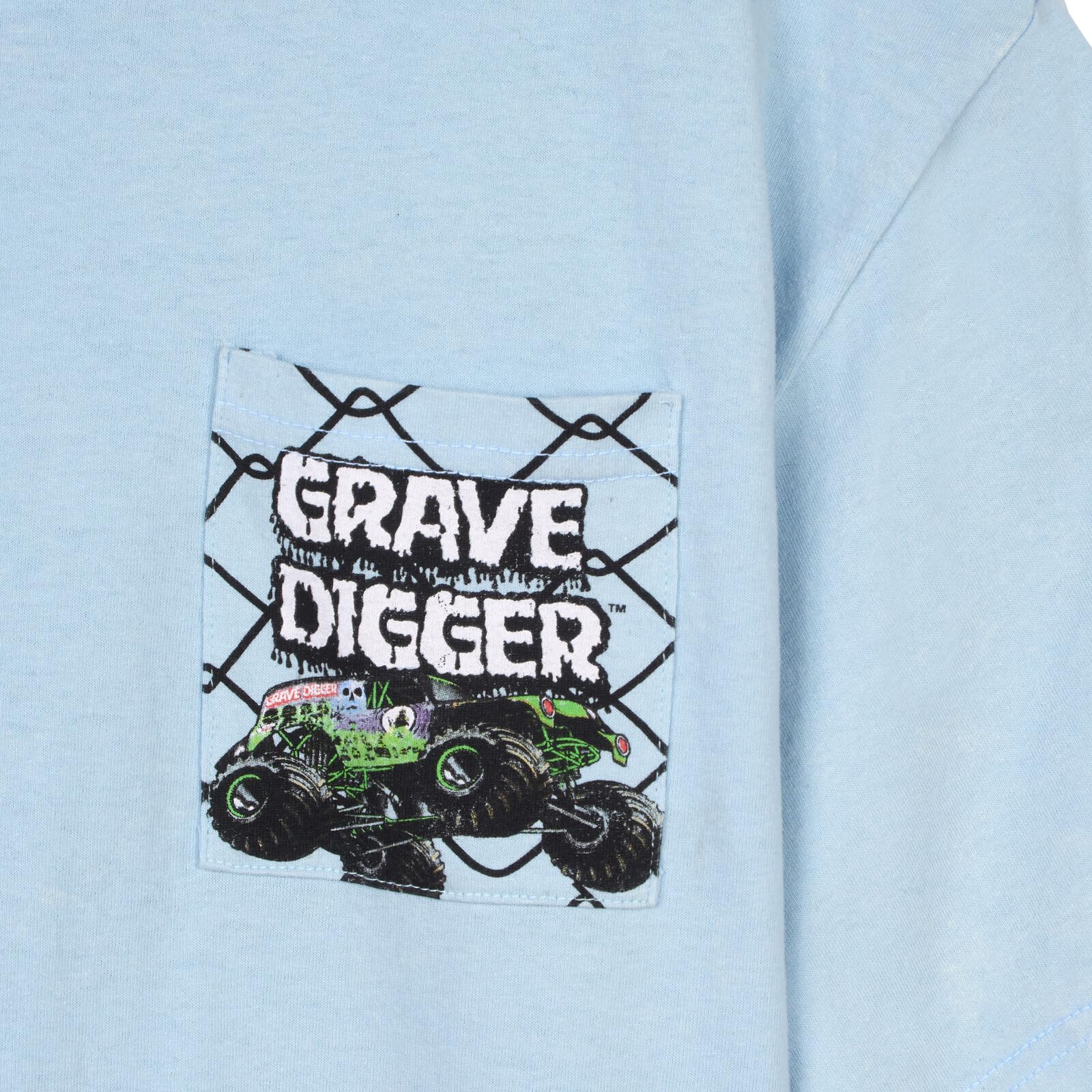 Foto 4 pulgar | Camiseta Monster Jam Grave Digger Truck Para Hombre Azul Pálido M - Venta Internacional.