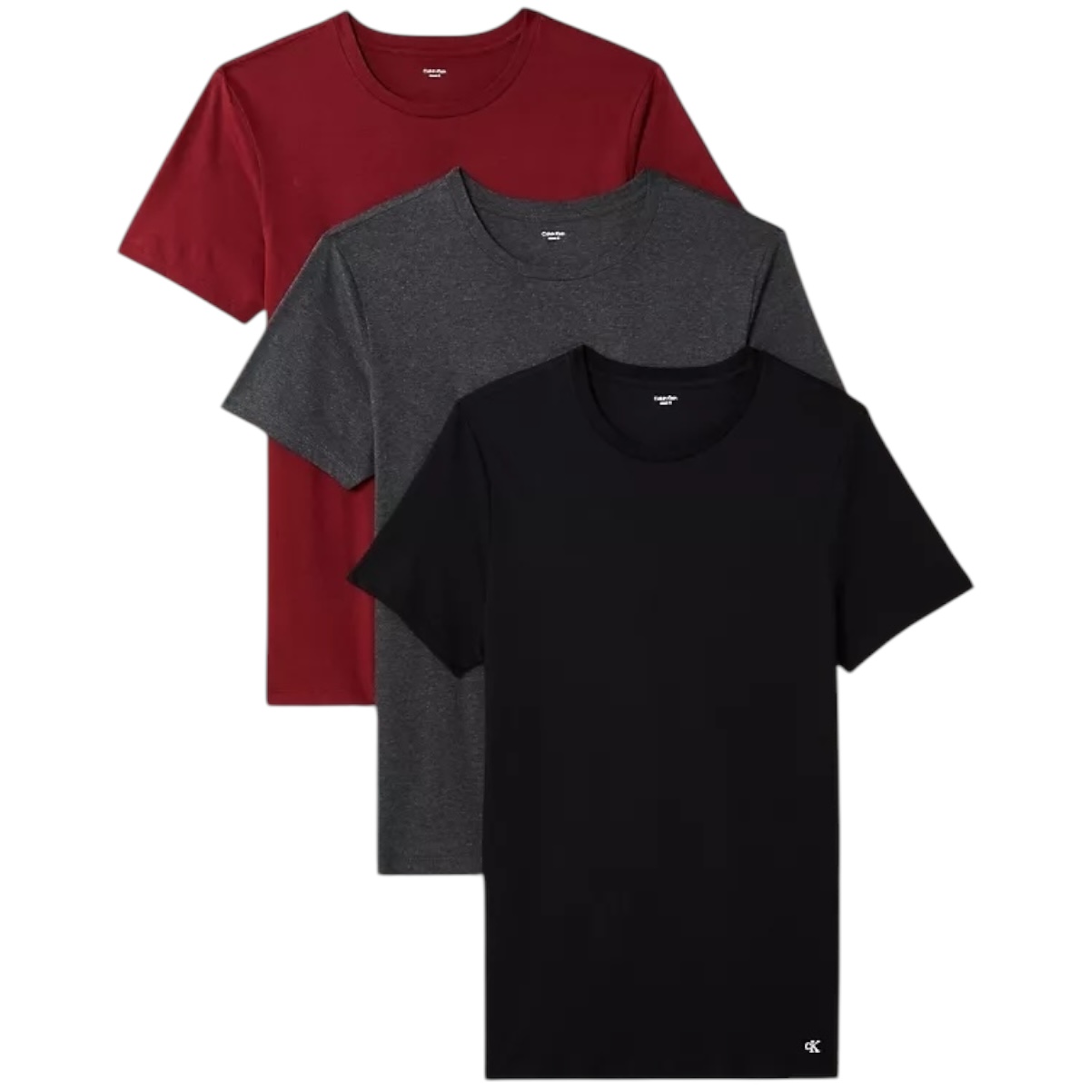 Foto 1 | Camisetas 3 Pack Calvin Klein Casuales De Algodón