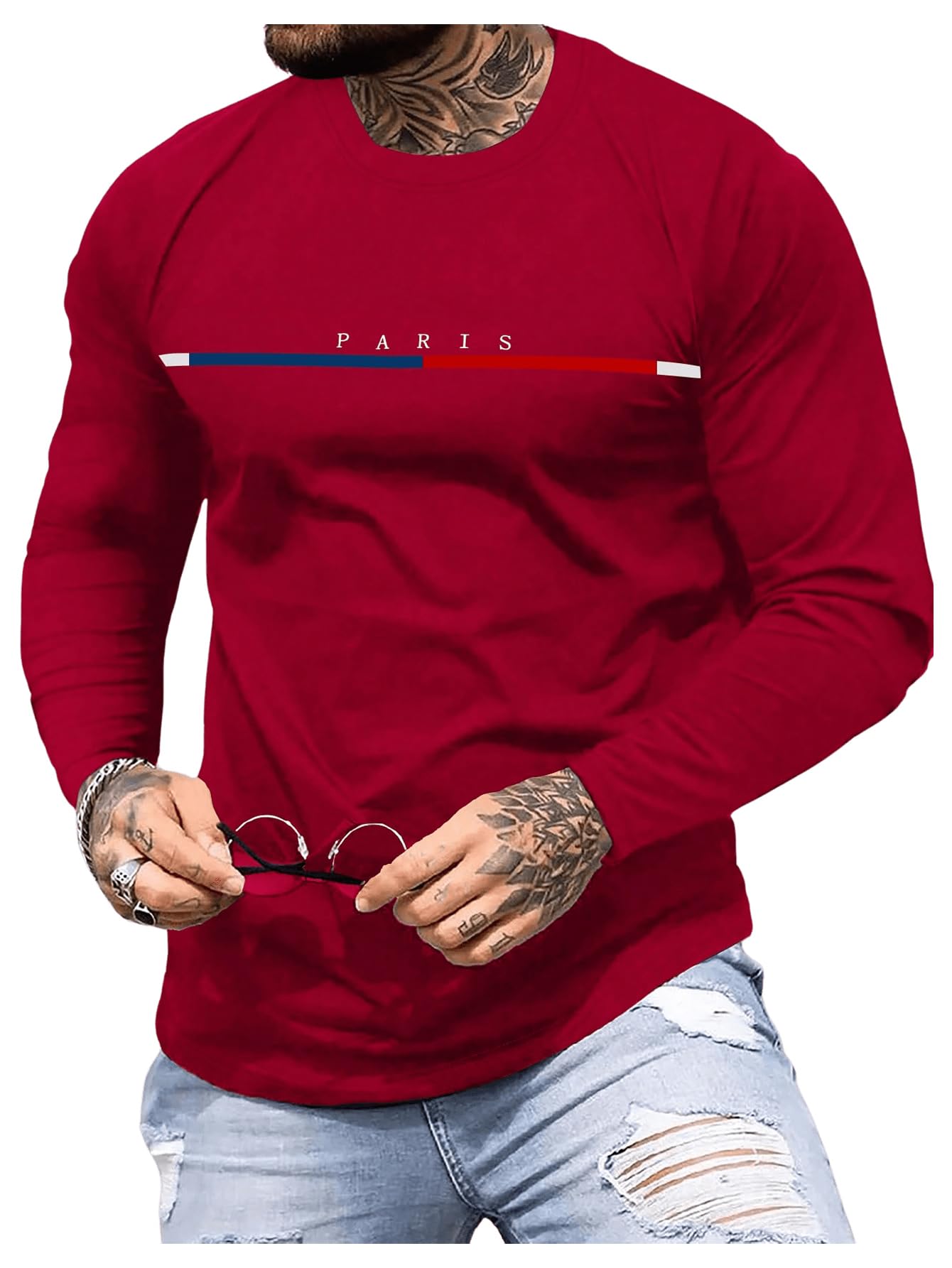 Foto 2 pulgar | Camiseta Soly Hux Color Burdeos para Hombre - Venta Internacional