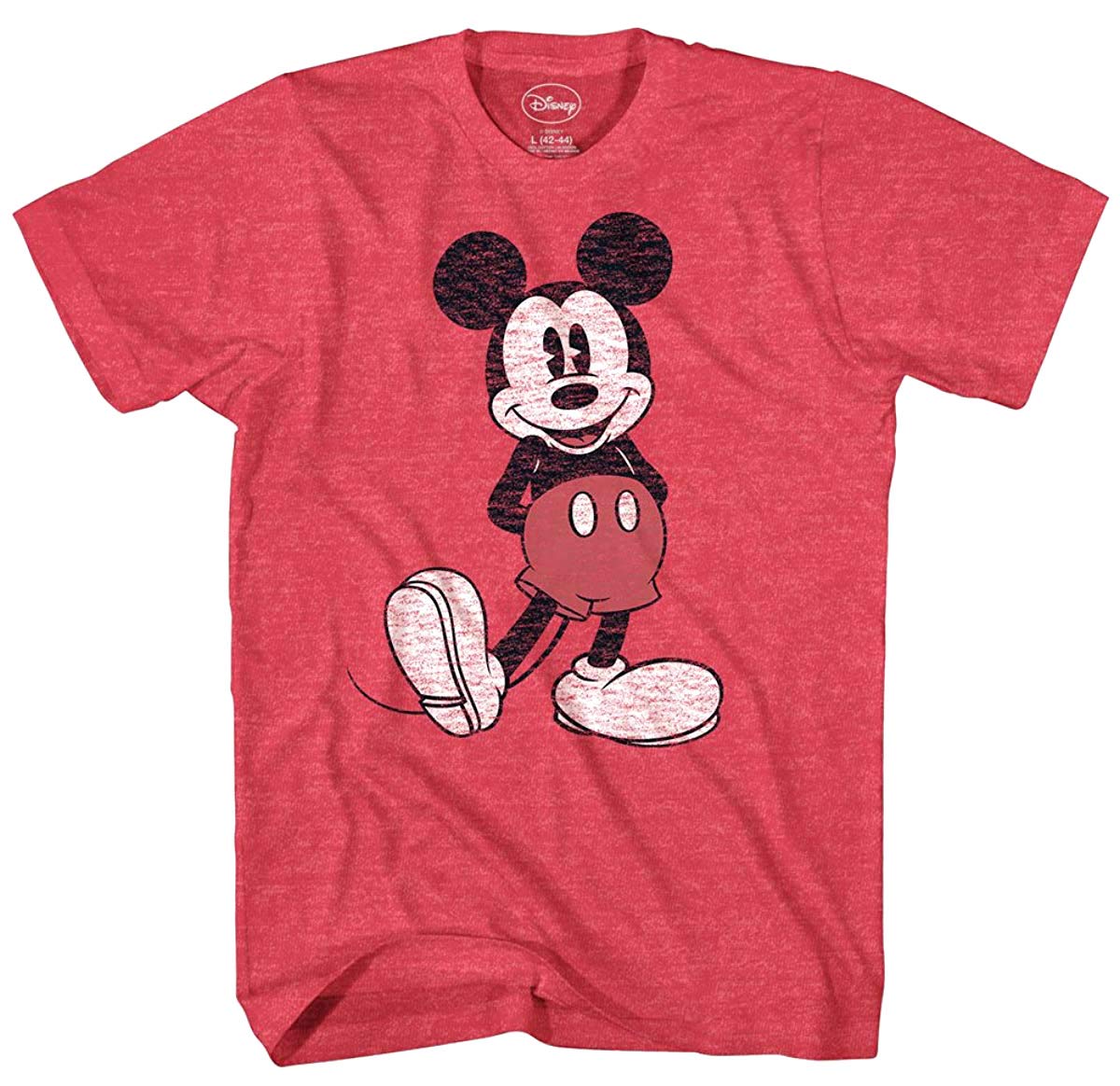 Foto 2 pulgar | Camiseta Disney Mickey Mouse Con Aspecto Desgastado Para Hombre - Venta Internacional.