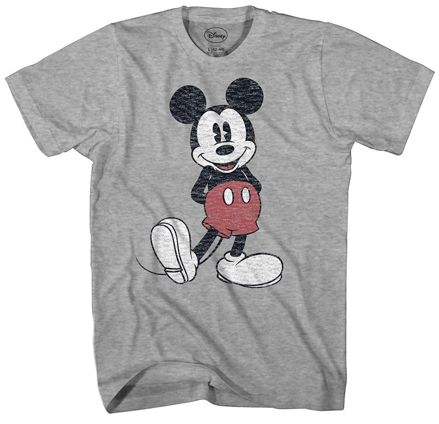Foto 2 pulgar | Camiseta Disney Mickey Mouse Con Aspecto Desgastado Para Hombre - Venta Internacional.