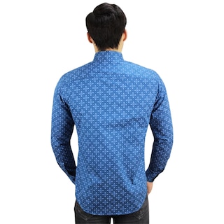 Foto 2 | Camisa Barabas 2b355 Azul Blanco Para Hombre
