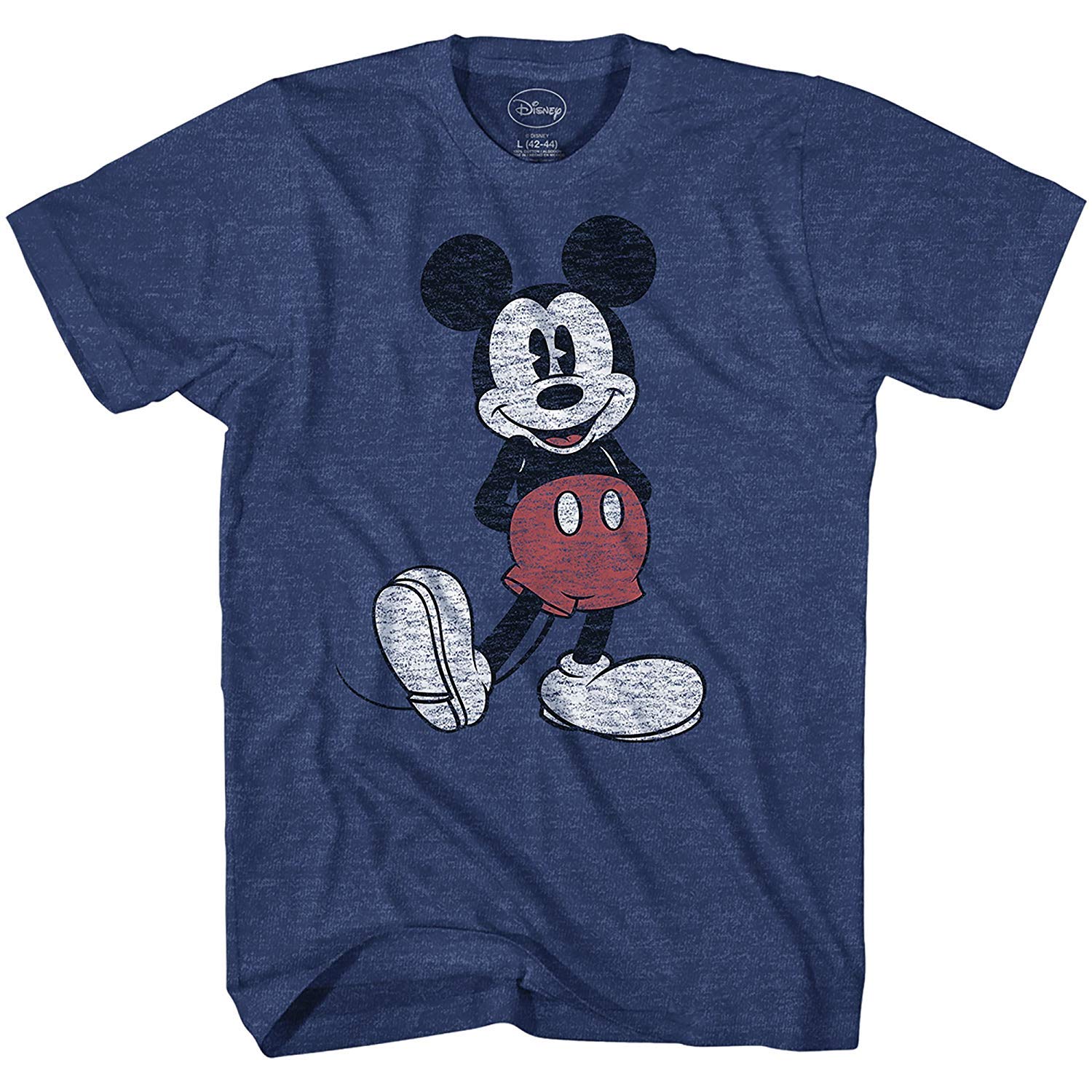 Foto 2 pulgar | Camiseta Disney Mickey Mouse Con Aspecto Desgastado Para Hombre - Venta Internacional.