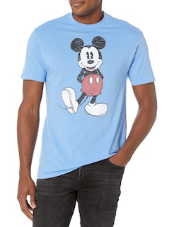 Foto 1 | Camiseta Disney De Mickey Mouse con Aspecto Desgastado para Hombre - Venta Internacional