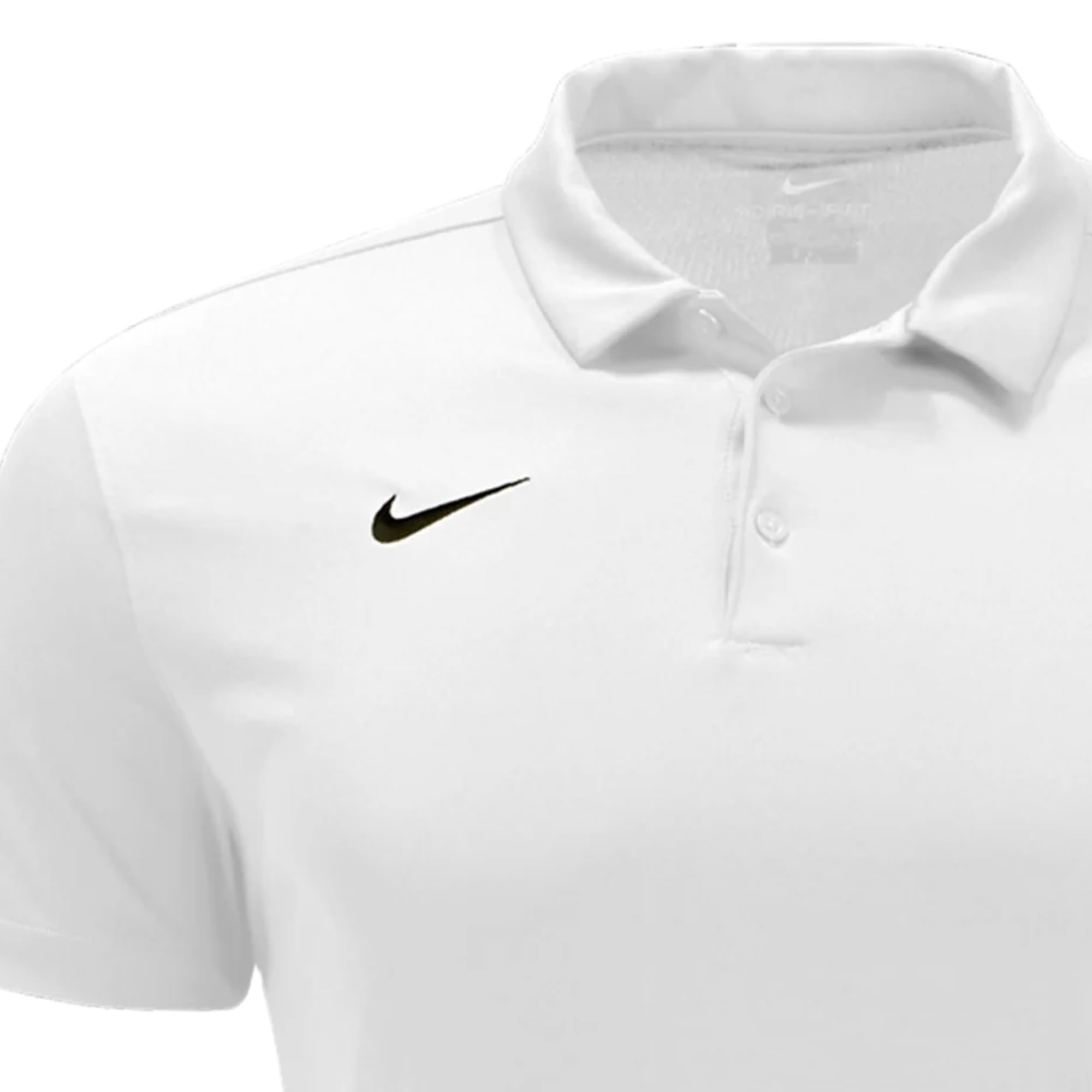 Foto 6 pulgar | Polo Nike Dri-fit de Manga Corta Blanca para Hombre- Venta Internacional