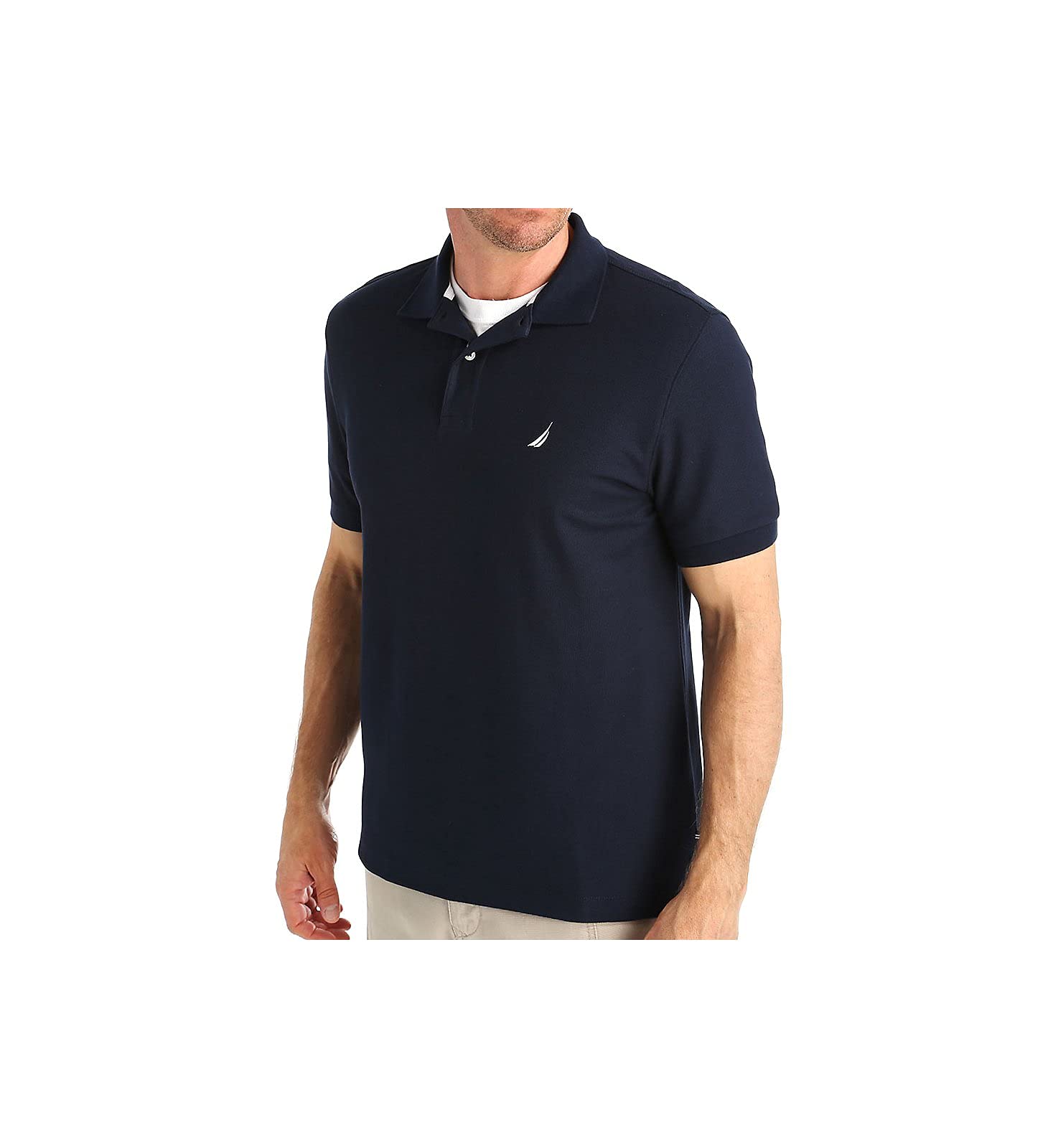 Foto 2 pulgar | Polo Nautica Para Hombre, Manga Corta, Acabado Liso, Azul Marino, Talla S - Venta Internacional.