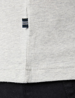 Foto 3 | Camiseta Nautica Para Hombre Con Cuello Redondo Liso Y Bolsillo Gris Jaspeado - Venta Internacional.