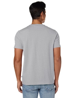 Foto 4 | Camiseta Nautica Para Hombre Con Cuello Redondo Liso Y Bolsillo Gris Jaspeado - Venta Internacional.
