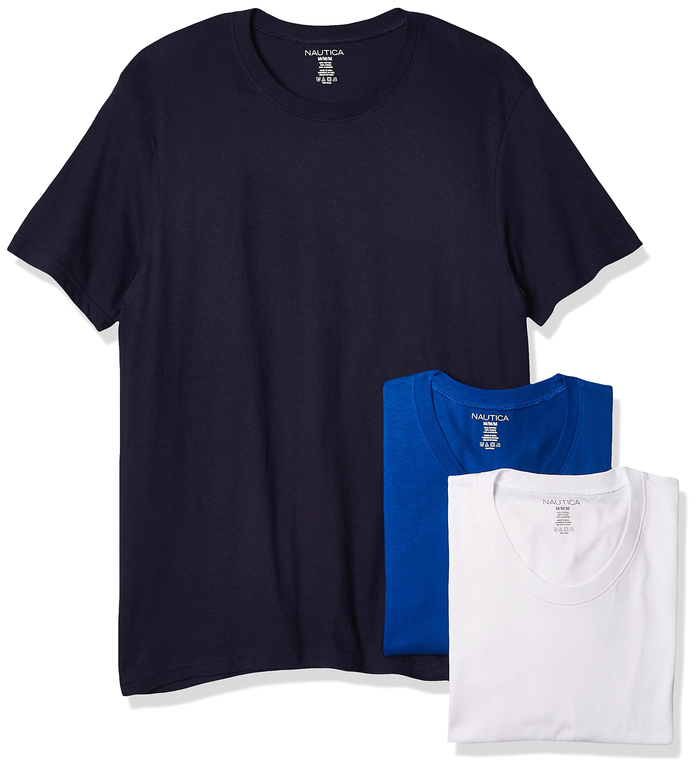 Polo Nautica Para Hombre, Algodón, Cuello Redondo, Color Turco/cobalto/blanco - Venta Internacional.