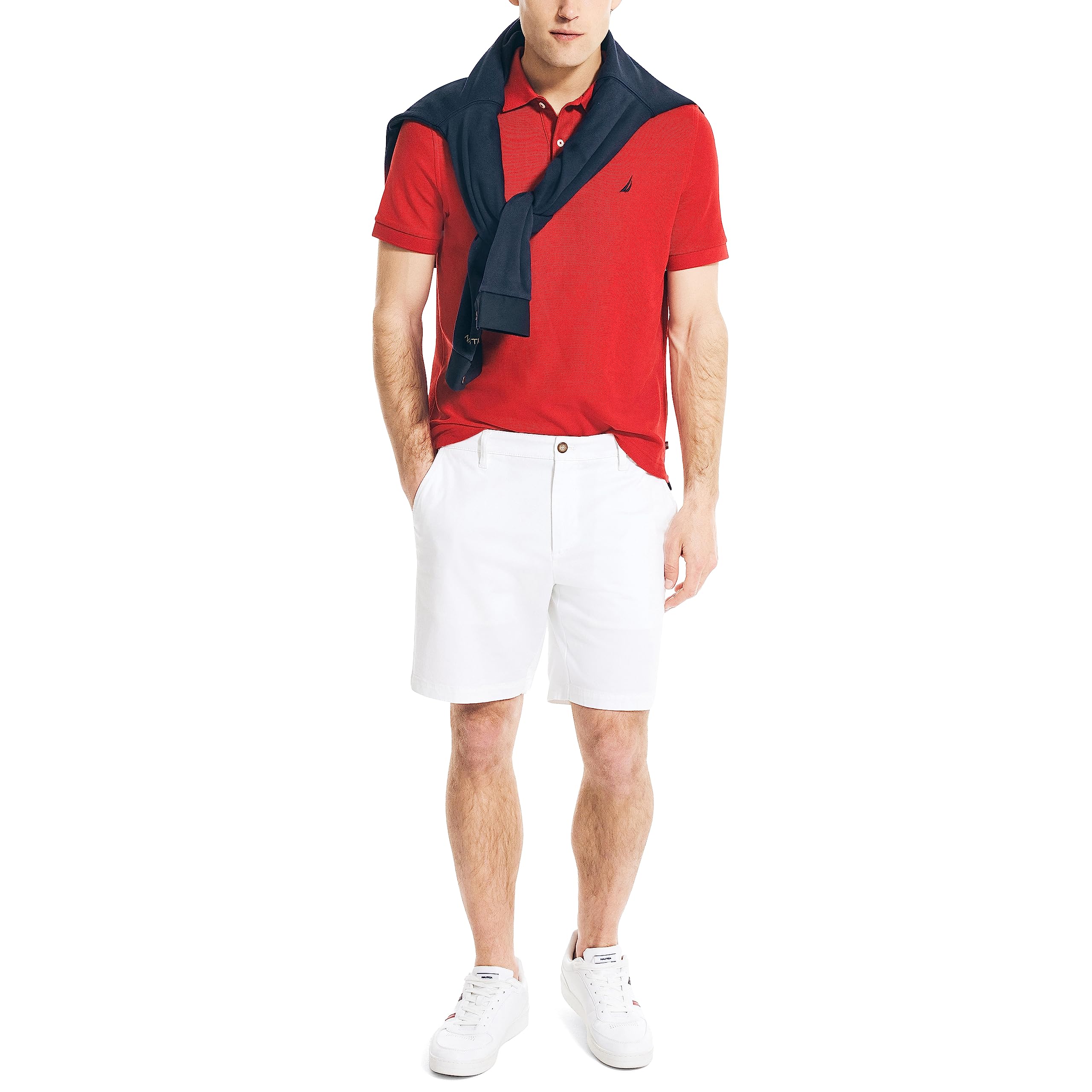 Foto 5 pulgar | Polo Nautica Para Hombre, Manga Corta, Acabado Liso, Color Rojo - Xs - Venta Internacional.