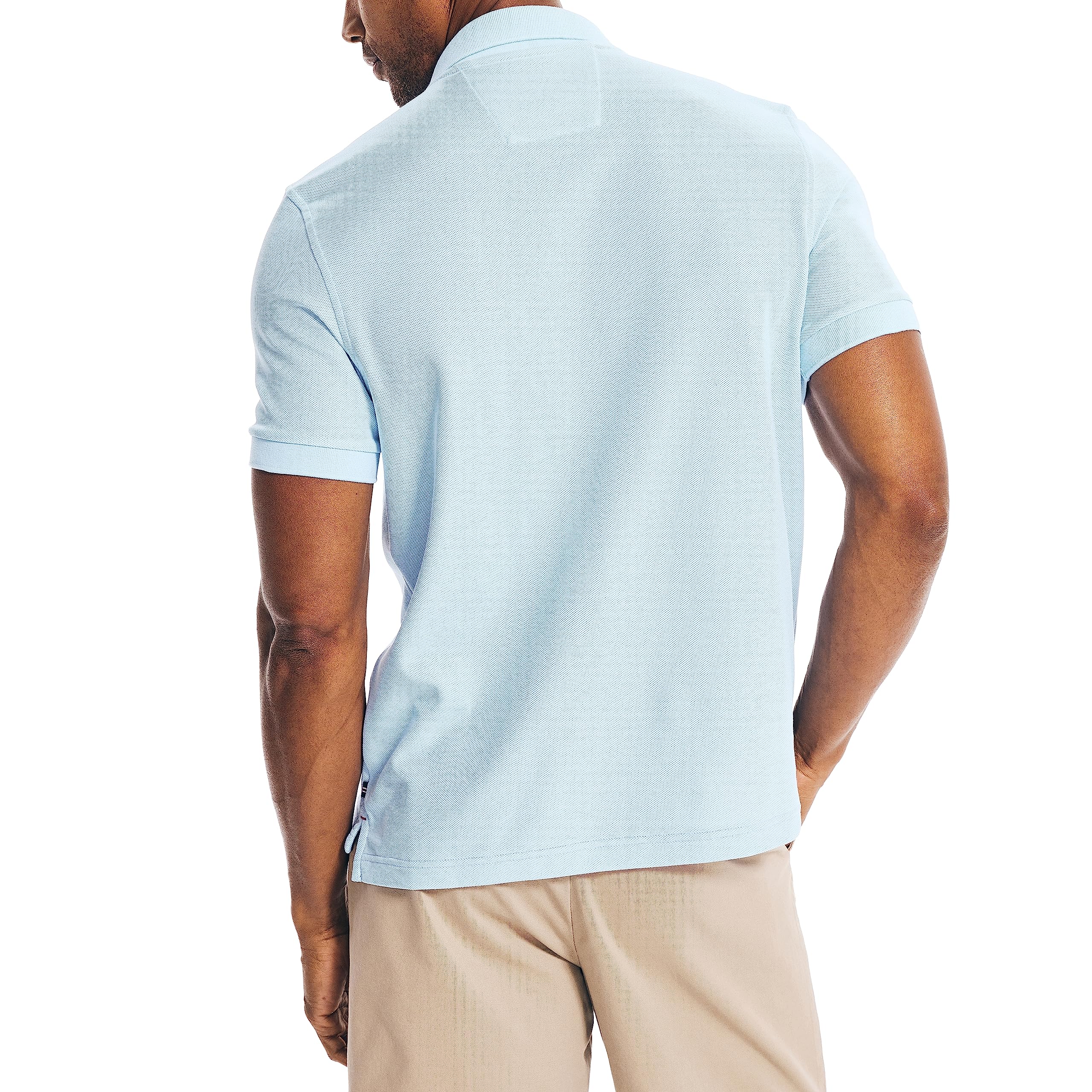 Foto 3 pulgar | Polo Nautica Para Hombre, Manga Corta, Liso, Azul, Talla L - Venta Internacional.