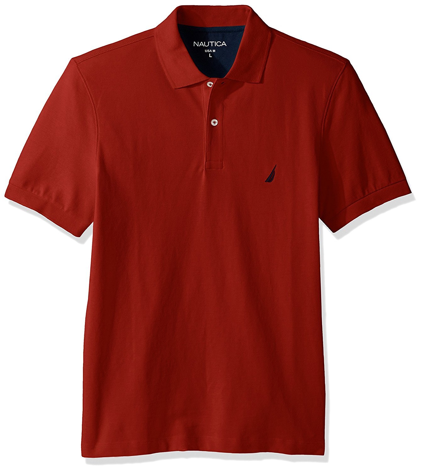 Foto 2 pulgar | Polo Nautica De Manga Corta De Piqué De Algodón Liso Para Hombre - Venta Internacional.