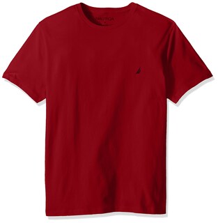 Foto 1 | Camiseta Nautica Para Hombre, Manga Corta, Lisa, Cuello Redondo, Roja - Venta Internacional.