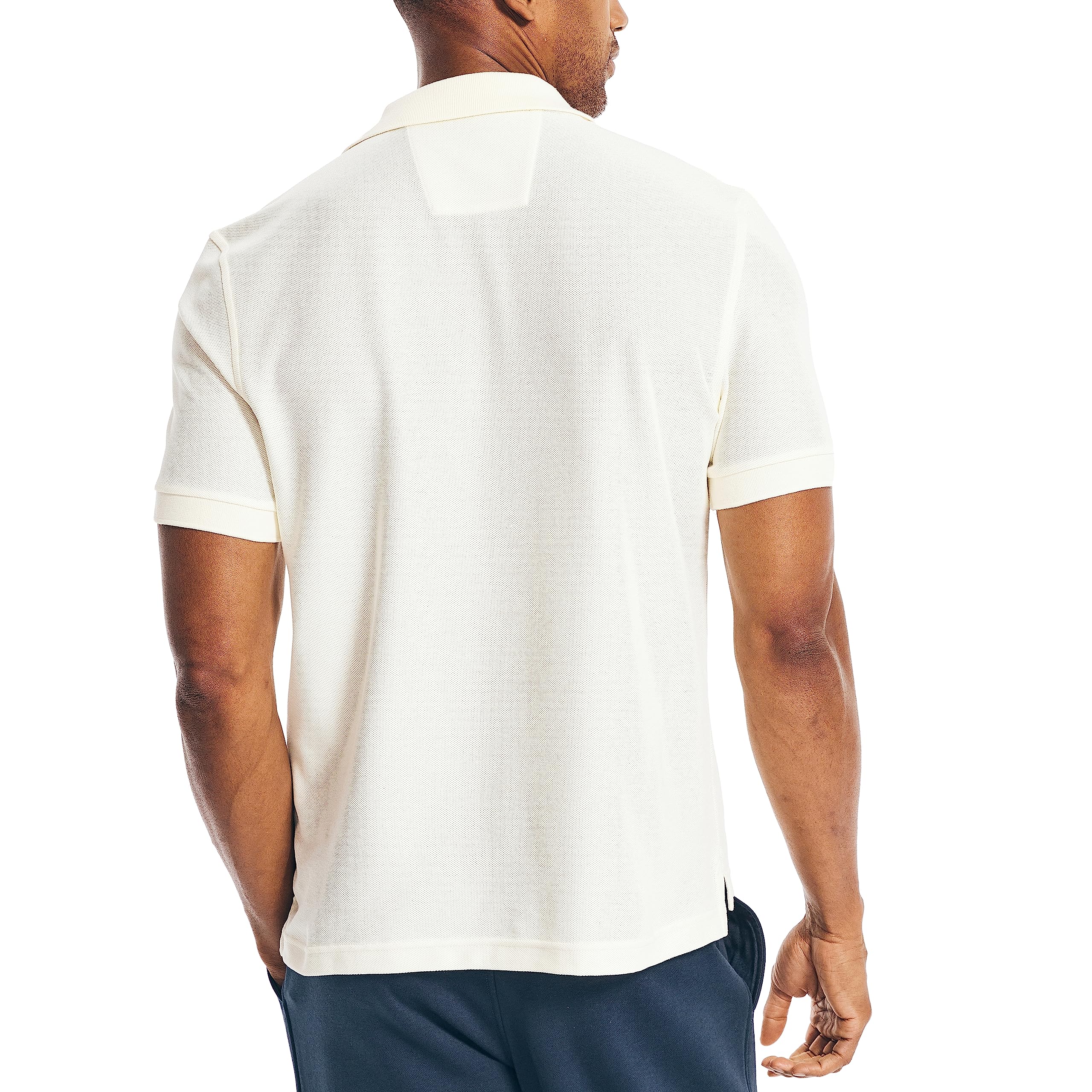 Foto 3 pulgar | Polo Nautica Para Hombre, Manga Corta, Cubierta Lisa, Color Crema - Venta Internacional.