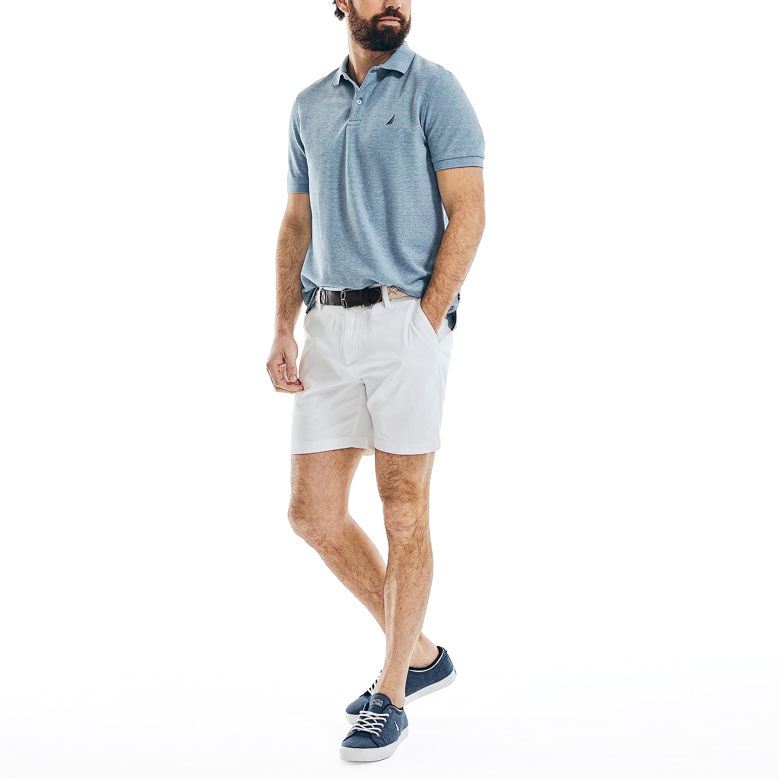 Foto 5 pulgar | Polo Nautica Classic De Manga Corta Para Hombre Deep Anchor - Venta Internacional.