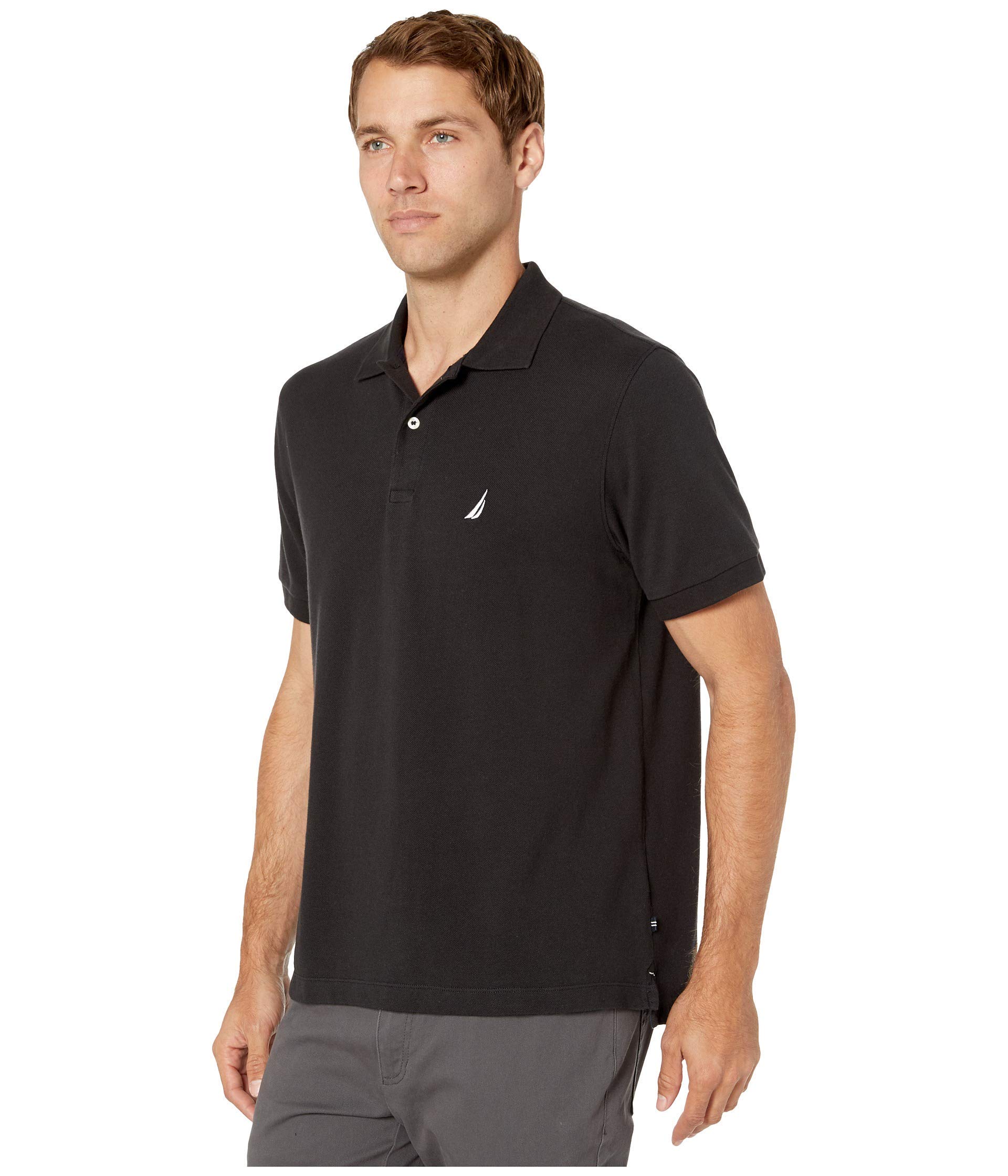 Foto 3 pulgar | Polo Nautica De Manga Corta De Piqué De Algodón Liso Para Hombre - Venta Internacional.