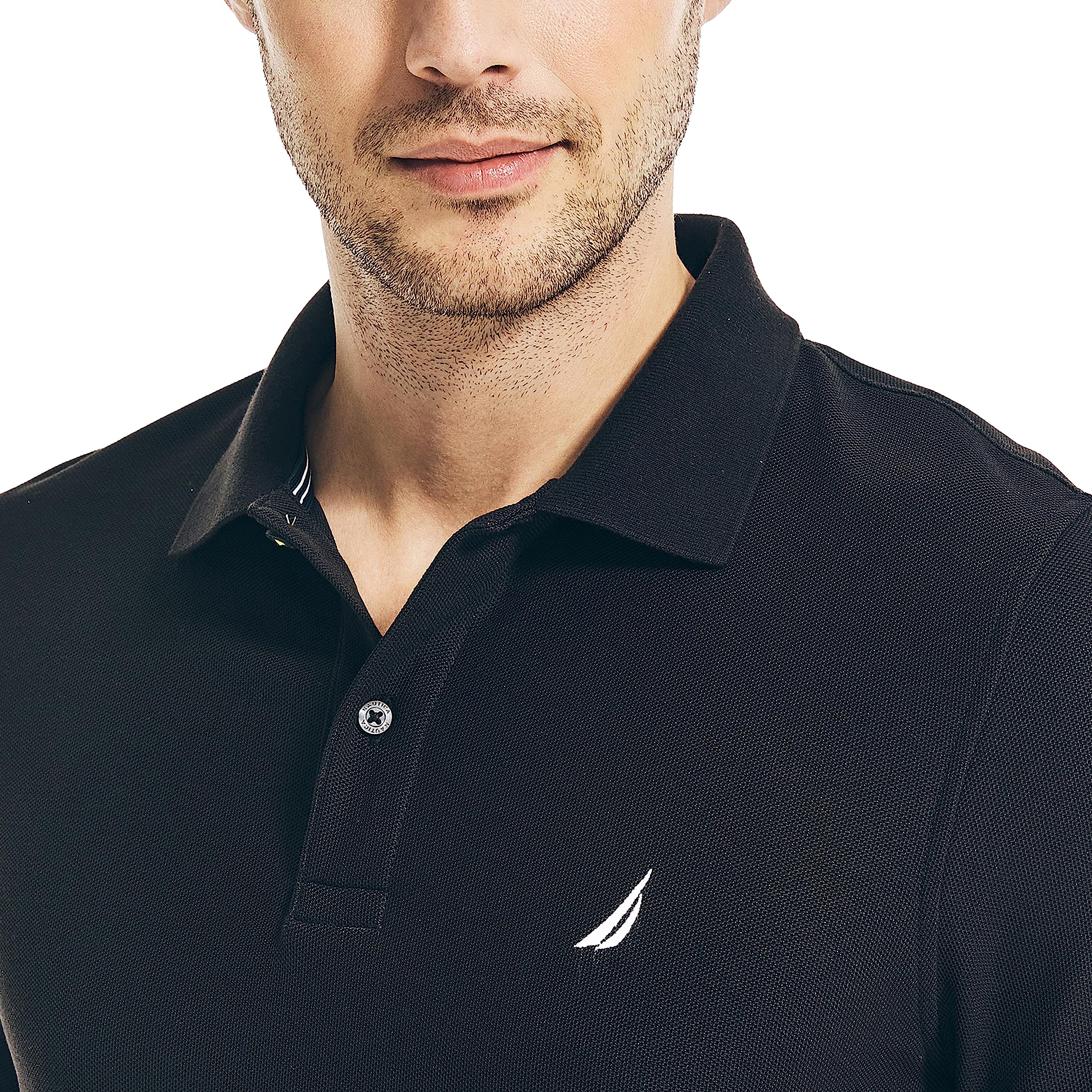 Foto 4 pulgar | Polo Nautica Para Hombre, Manga Corta, Acabado Liso, Color Negro Intenso - Venta Internacional.