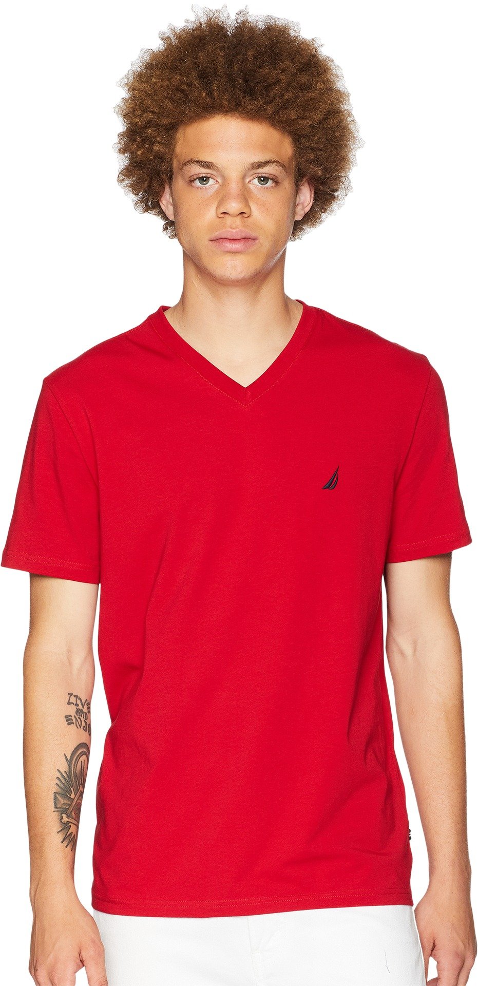 Foto 2 pulgar | Camiseta Nautica Estándar De Manga Corta Con Cuello En V Para Hombre, Corte Ajustado - Venta Internacional.