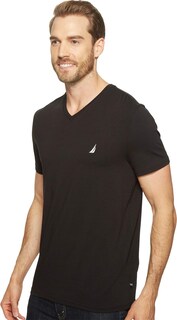 Foto 2 | Camiseta Nautica De Manga Corta Para Hombre, Corte Ajustado Y Cuello En V - Venta Internacional.