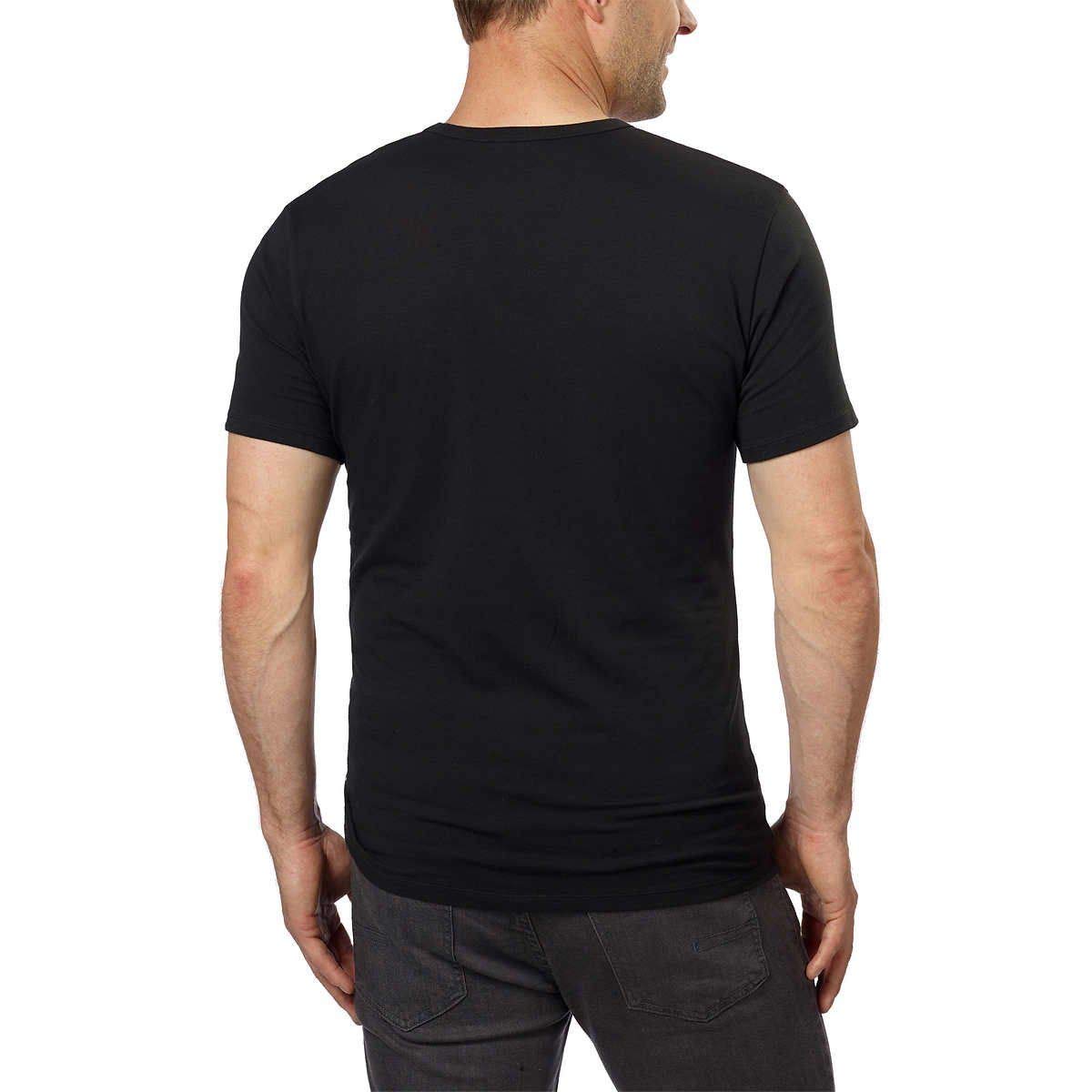Foto 2 | Camiseta Calvin Klein De Algodón Elástico Con Cuello En V, Corte Clásico, Para Hombre - Venta Internacional.