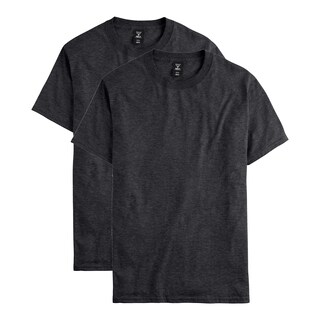 Foto 1 | Camiseta Hanes Beefy De Manga Corta Para Hombre, Paquete De 2, Color Gris - Venta Internacional.