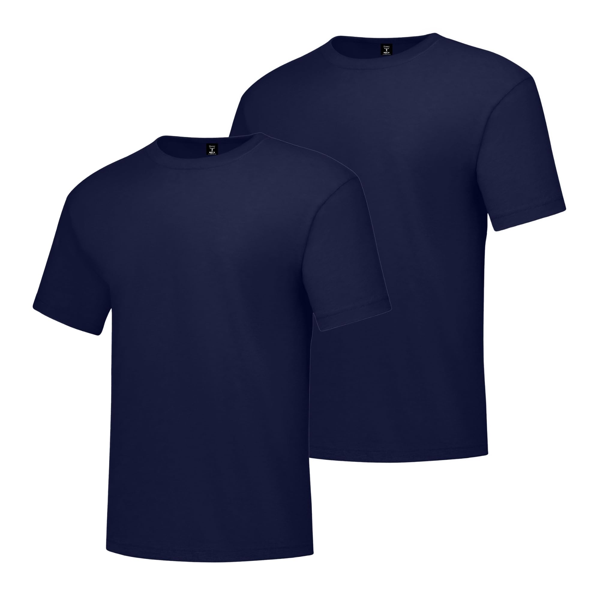 Foto 2 pulgar | Camiseta Hanes Beefy-t De Manga Corta Para Hombre, Talla Xl, Azul Marino (paquete De 2) - Venta Internacional.