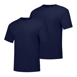 Foto 1 | Camiseta Hanes Beefy-t De Manga Corta Para Hombre, Talla Xl, Azul Marino (paquete De 2) - Venta Internacional.