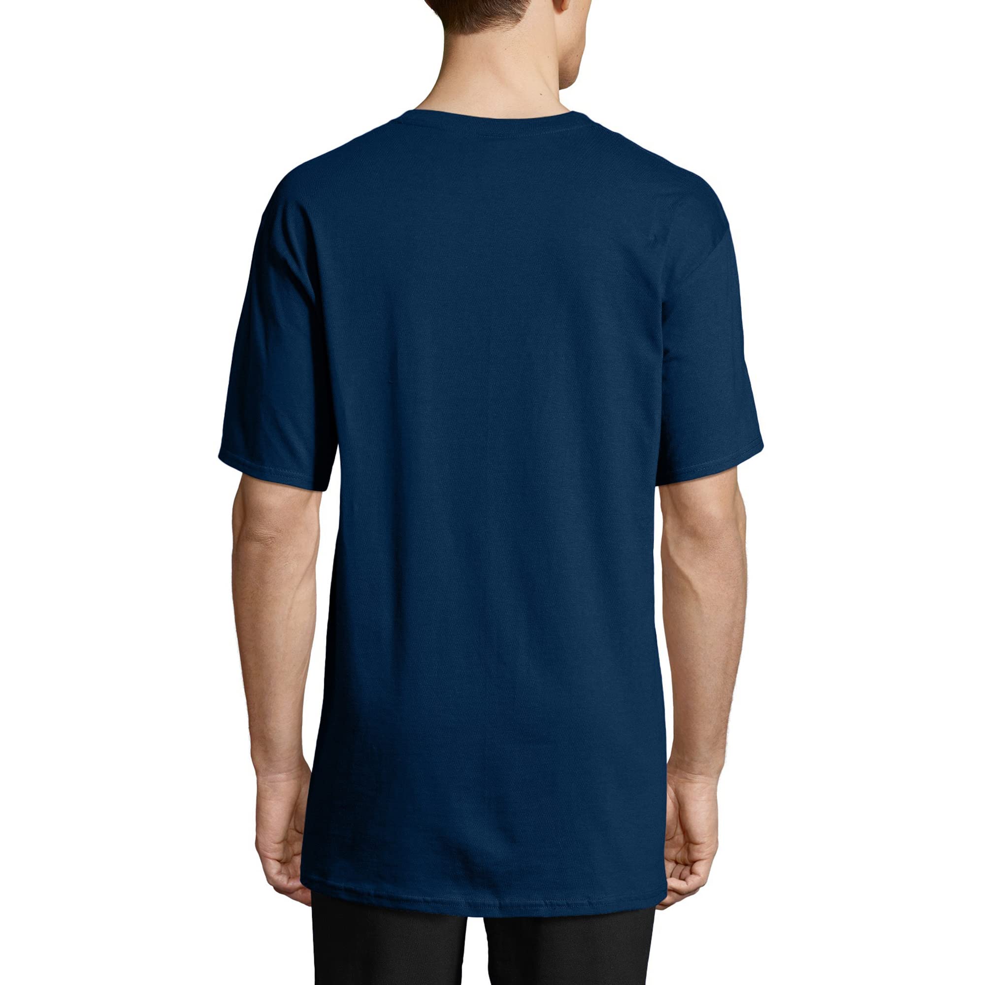 Foto 4 pulgar | Camiseta Hanes Beefy-t De Manga Corta Para Hombre, Talla Xl, Azul Marino (paquete De 2) - Venta Internacional.