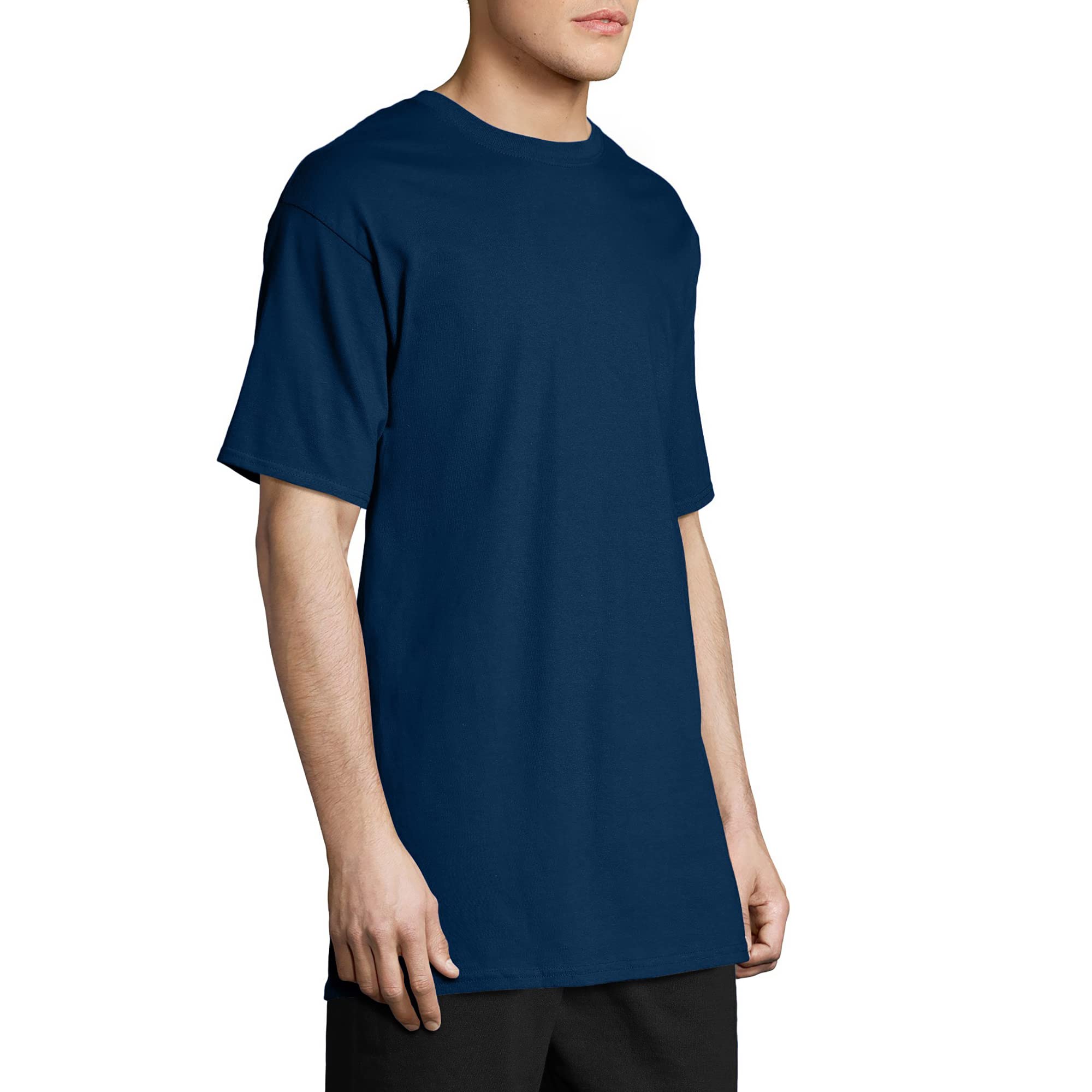 Foto 5 pulgar | Camiseta Hanes Beefy-t De Manga Corta Para Hombre, Talla Xl, Azul Marino (paquete De 2) - Venta Internacional.