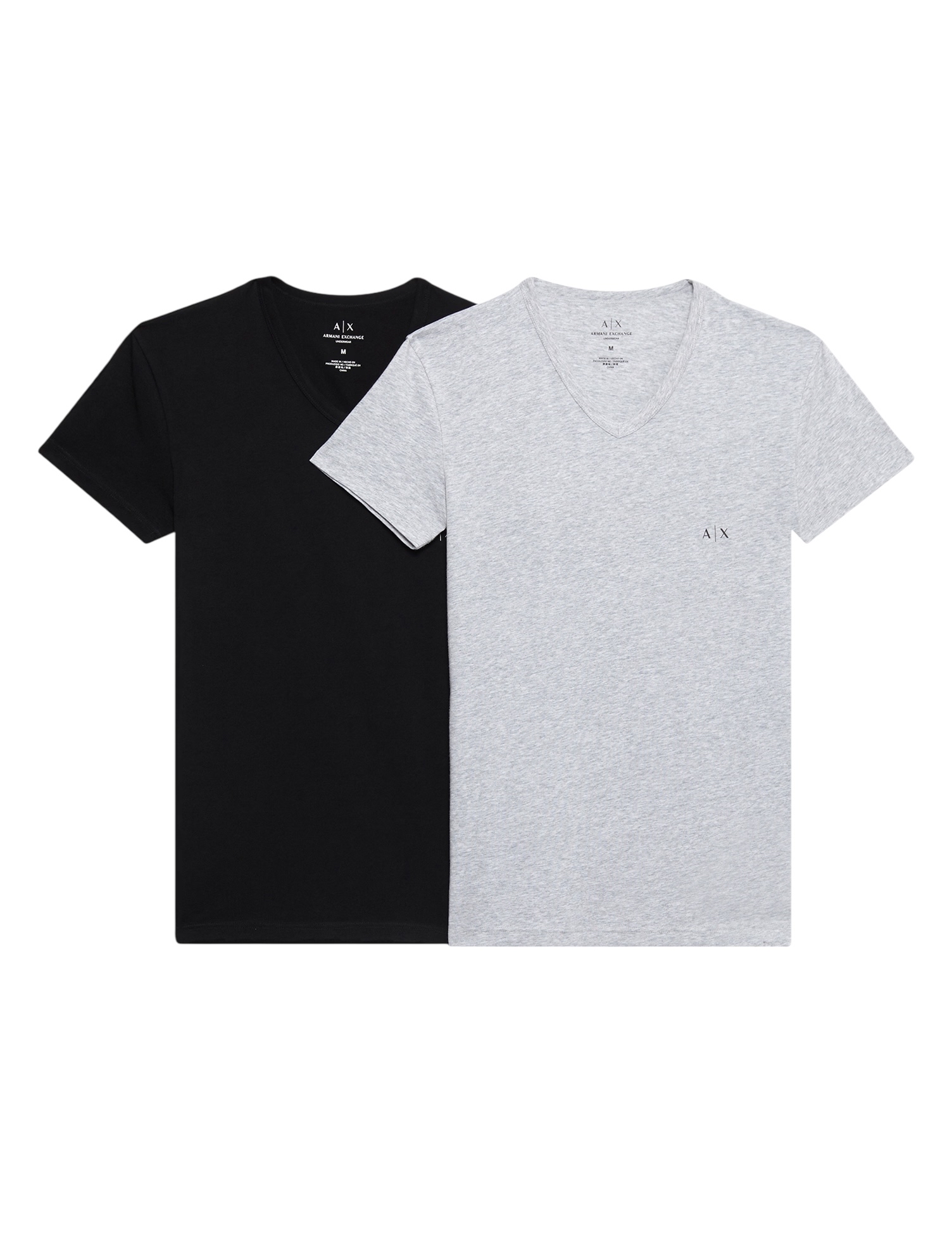 Foto 2 pulgar | Playera Armani Exchange Camisa Hombre Cuello V Classic Fit 2 Pack - Original