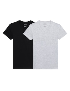 Foto 1 | Playera Armani Exchange Camisa Hombre Cuello V Classic Fit 2 Pack - Original