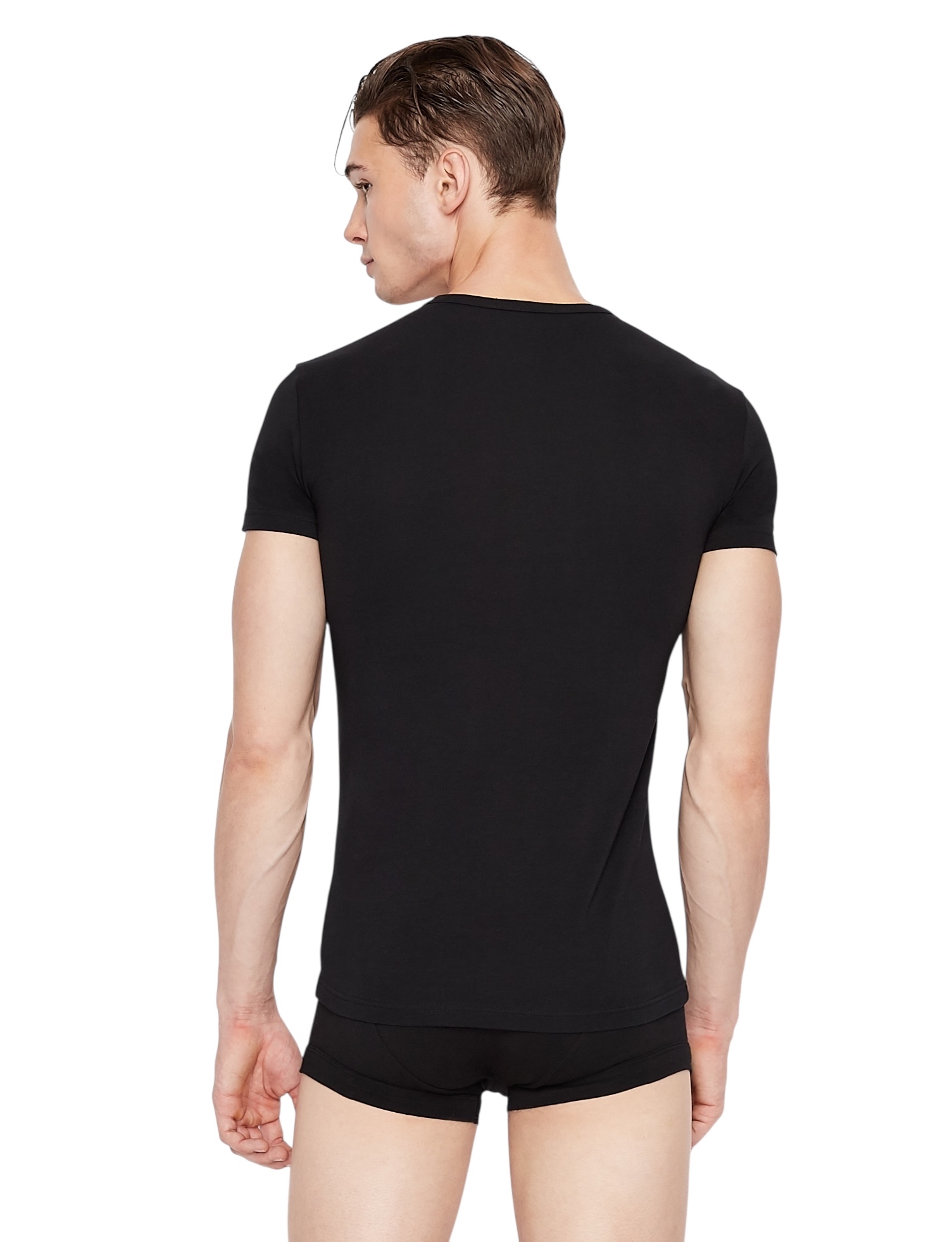 Foto 4 pulgar | Playera Armani Exchange Camisa Hombre Cuello V Classic Fit 2 Pack - Original