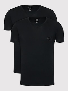 Foto 1 | Playeras Armani Exchange Camisetas De Hombre Cuello V Classic Fit 2 Pack - Original