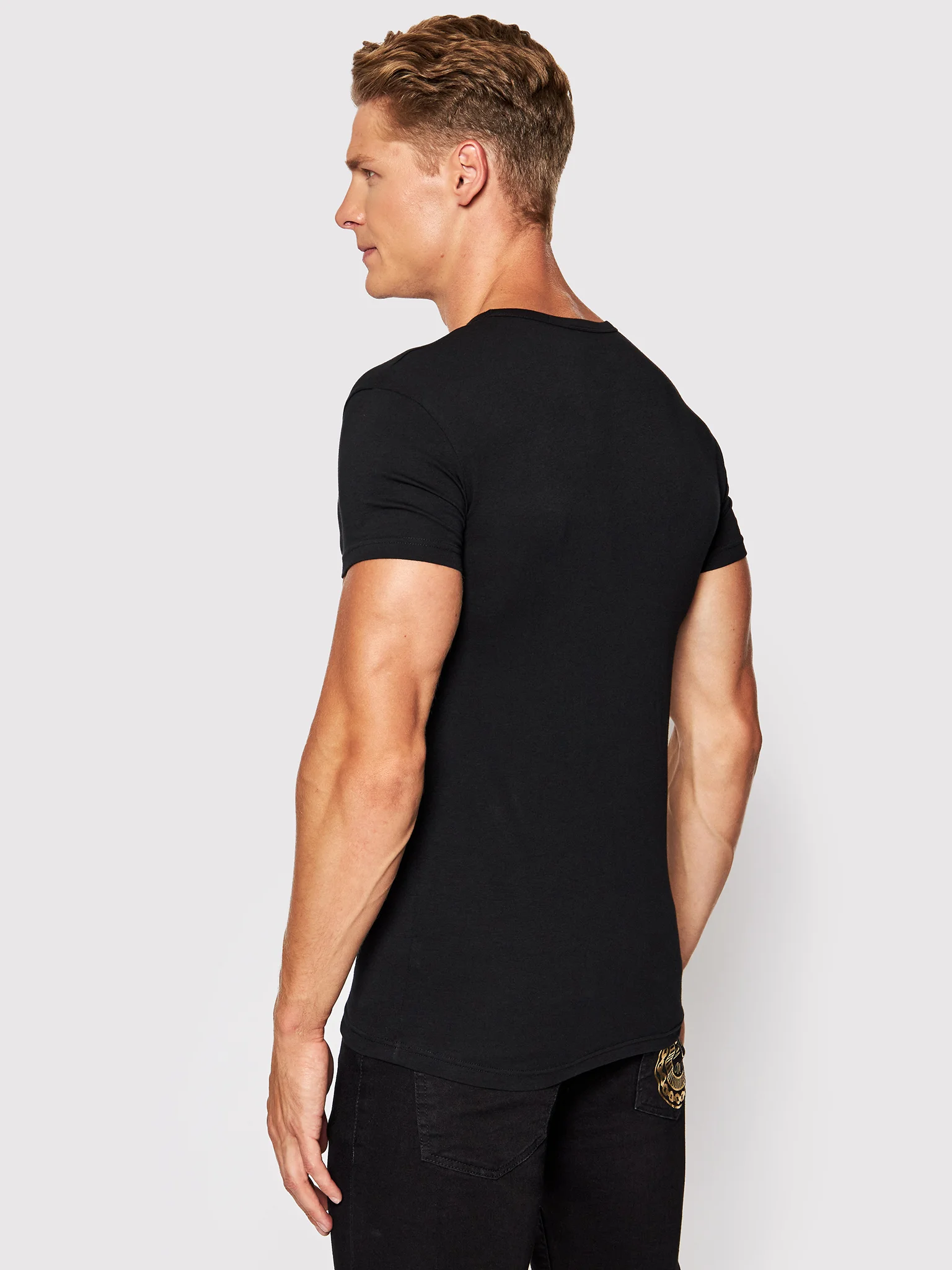 Foto 5 pulgar | Playeras Armani Exchange Camisetas De Hombre Cuello V Classic Fit 2 Pack - Original