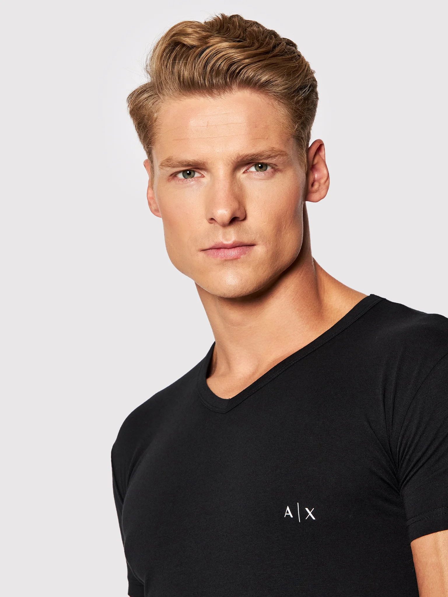 Foto 6 pulgar | Playeras Armani Exchange Camisetas De Hombre Cuello V Classic Fit 2 Pack - Original