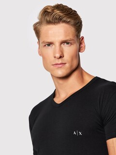 Foto 5 | Playeras Armani Exchange Camisetas De Hombre Cuello V Classic Fit 2 Pack - Original