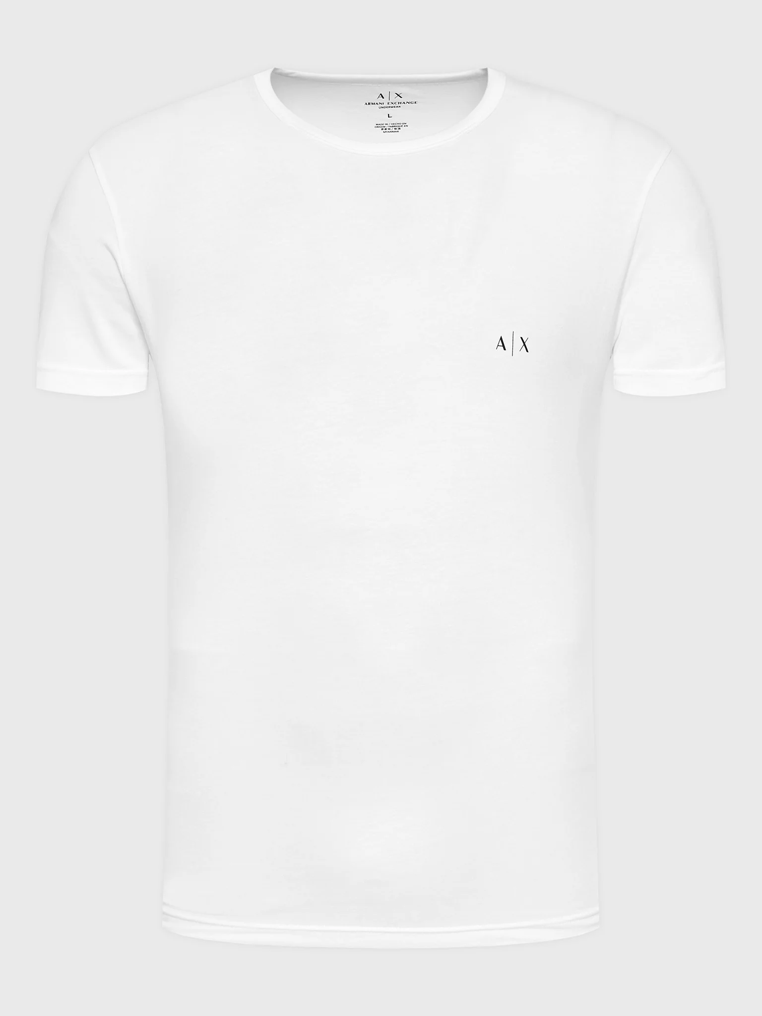 Foto 4 pulgar | Playeras Armani Exchange Camisetas De Hombre Cuello Redondo Color Blanco 2 Pack - Original