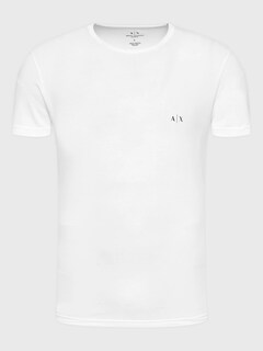 Foto 3 | Playeras Armani Exchange Camisetas De Hombre Cuello Redondo Color Blanco 2 Pack - Original